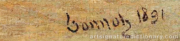 Authentic signature by Robert William VONNOH on Painting/Watercolour artwork