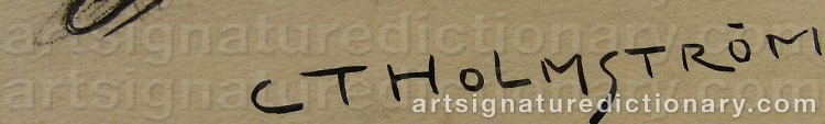 Authentic signature by Torsten HOLMSTRÖM on  artwork