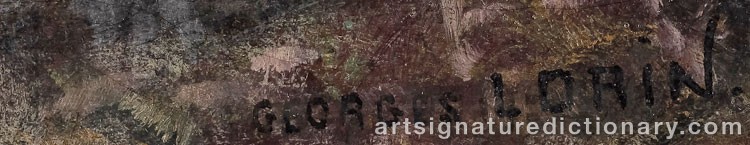 Authentic signature by Georges LORIN on  artwork