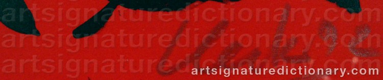 Authentic signature by Günther UECKER on artwork
