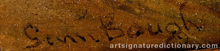Authentic signature by Samuel BOUGH on  artwork