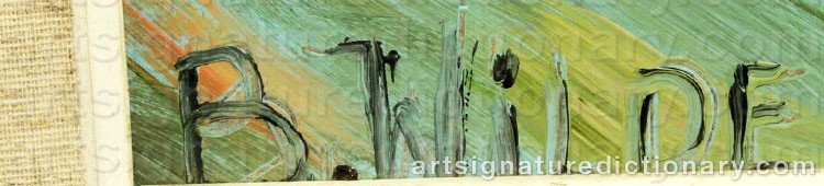 Authentic signature by Björn WILDE on  artwork