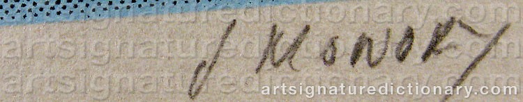 Authentic signature by Jacques MONORY on  artwork