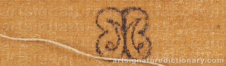 Authentic signature by Mathias ‘Mattis’ TAUBE on Painting/Watercolour artwork
