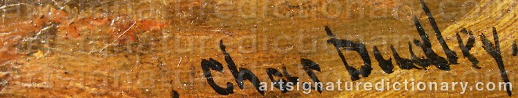 Authentic signature by Charles DUDLEY on  artwork