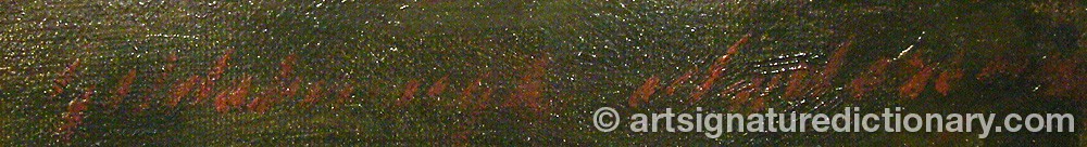 Authentic signature by Charles GOLDSBOROUGH ANDERSON on  artwork