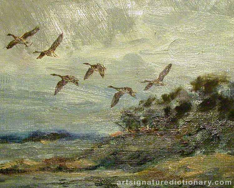 Close-up details showing Lindorm LILJEFORS signature forgery characteristics