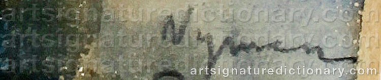 Authentic signature by Göte NYMAN-EGBERT on  artwork