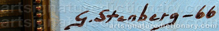Authentic signature by Gunnar STENBERG on  artwork