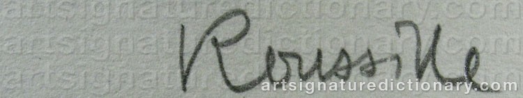 Authentic signature by Guy ROUSSILLE on Painting/Watercolour artwork