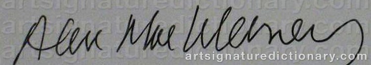 Authentic signature by Alen MACWEENEY on  artwork