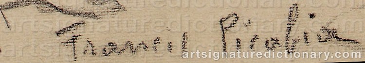 Authentic signature by Francis PICABIA on artwork