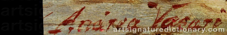 Authentic signature by Andrea VASARI on  artwork
