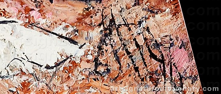 Authentic signature by Tais TULUPOVA on artwork