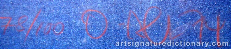 Authentic signature by Otmar ALT on  artwork