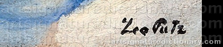 Authentic signature by Leo PUTZ on artwork