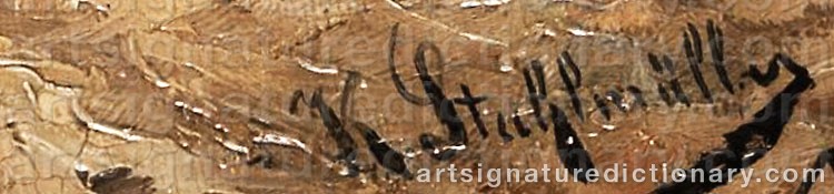 Authentic signature by Karl STUHLMÜLLER on artwork