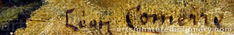 Authentic signature by Léon François COMERRE on Painting/Watercolour artwork