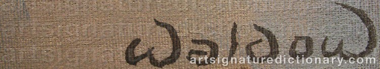 Signature by Harry WALDOW