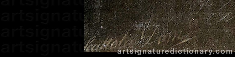 Authentic signature by Domenico SCATTOLA on  artwork