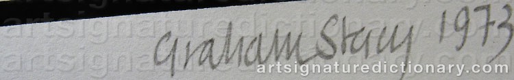 Authentic signature by Graham STACY on  artwork