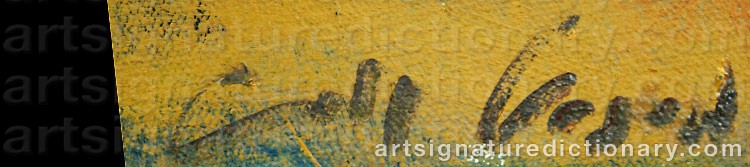 Authentic signature by Michael KOVNER on  artwork