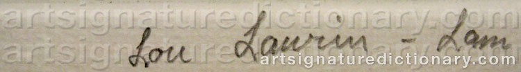 Signature by Lou LAURIN-LAM