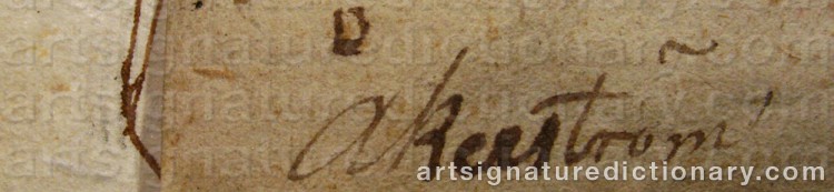 Authentic signature by Jonas ÅKERSTRÖM on  artwork