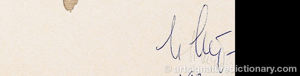 Authentic signature by Irina Valerianovna STEINBERG on artwork
