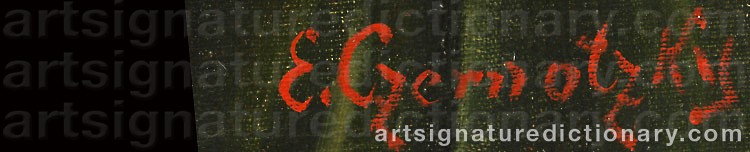 Authentic signature by Ernst CZERNOTZKY on  artwork
