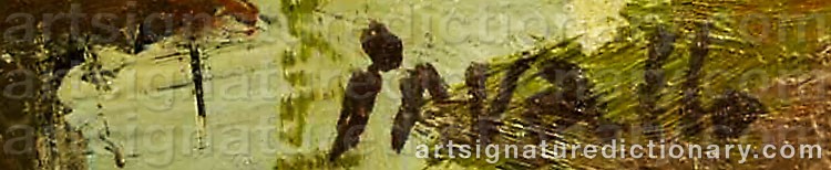 Authentic signature by Bo IRVALL on  artwork