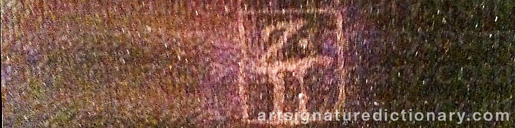 Authentic signature by Zigge HOLMGREN on  artwork