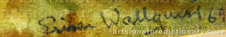 Signature by Einar WALLQUIST