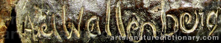 Signature by Axel WALLENBERG