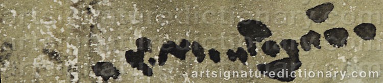 Authentic signature by Louis Agricol MONTAGNÉ on artwork