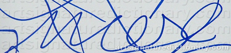 Authentic signature by Jonathan MEESE on  artwork