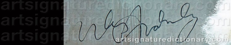 Authentic signature by Miles ALDRIDGE on  artwork