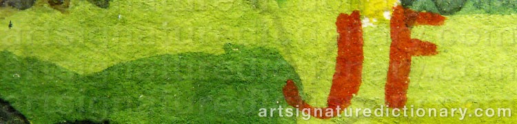 Authentic signature by Josef FRANK on artwork