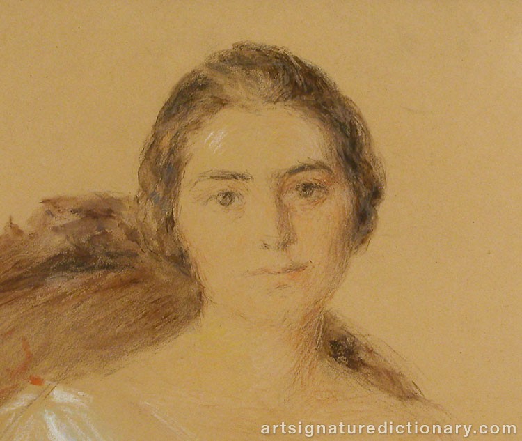 Close-up details showing Filip Andreevich MALIAVIN signature forgery characteristics