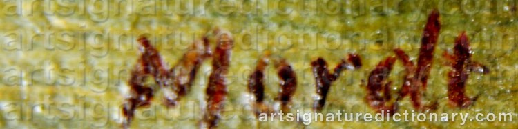 Authentic signature by Gustav MORDT on  artwork