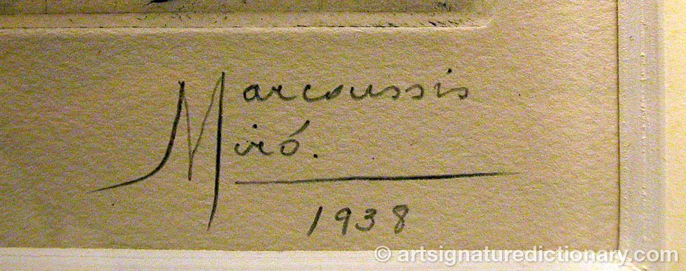 Authentic signature by Louis MARCOUSSIS on  artwork