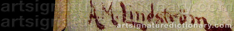Signature by Arvid Mauritz LINDSTRÖM