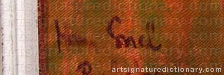 Authentic signature by Han SNEL on  artwork
