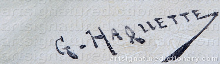 Authentic signature by Georges Jean Marie HAQUETTE on Painting/Watercolour artwork