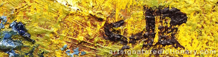 Authentic signature by Samuel POROMAA on  artwork