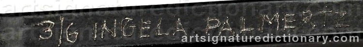 Signature by Ingela PALMERTZ