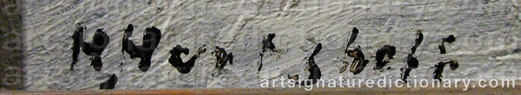 Authentic signature by Helmer HERTZHOFF on artwork