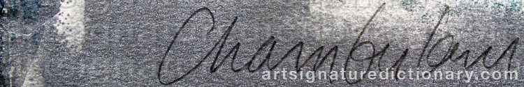 Signature by John CHAMBERLAIN