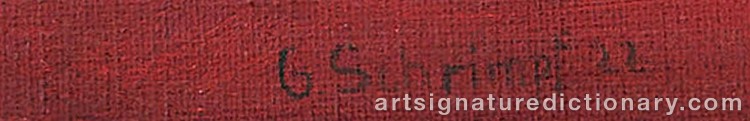 Authentic signature by Georg SCHRIMPF on  artwork