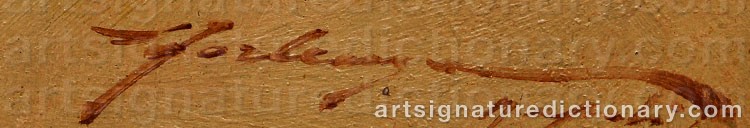 Authentic signature by Domenico FORLENZA on  artwork